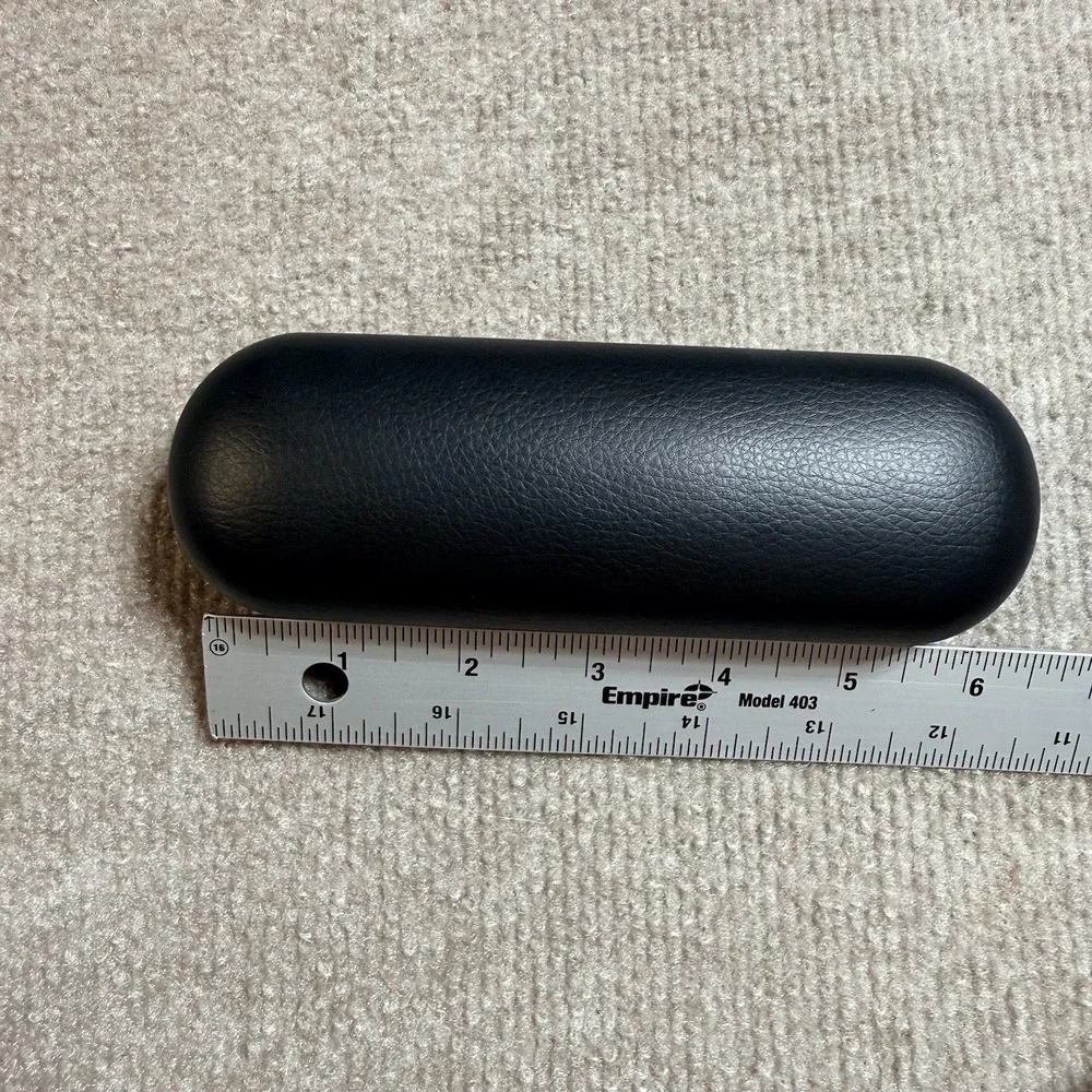 Authentic Oakley Hard Clamshell Eyeglasses Case Black Faux Leather Large EUC